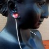 Cercei Lantisor Inimioara Argint 925 si cristale Swarovski