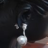 Cercei tija trandafirdin Argint 925 si perle Swarovski
