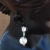 Cercei tija trandafirdin Argint 925 si perle Swarovski