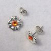 Cercei tija trifoi din Argint 925 si Swarovski Rhinestone