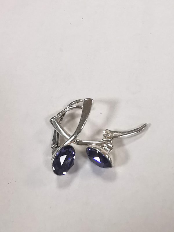 Set cercei si inel din Argint 925 si Swarovski Elements Fancy Oval