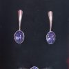 Set cercei si inel din Argint 925 si Swarovski Elements Fancy Oval