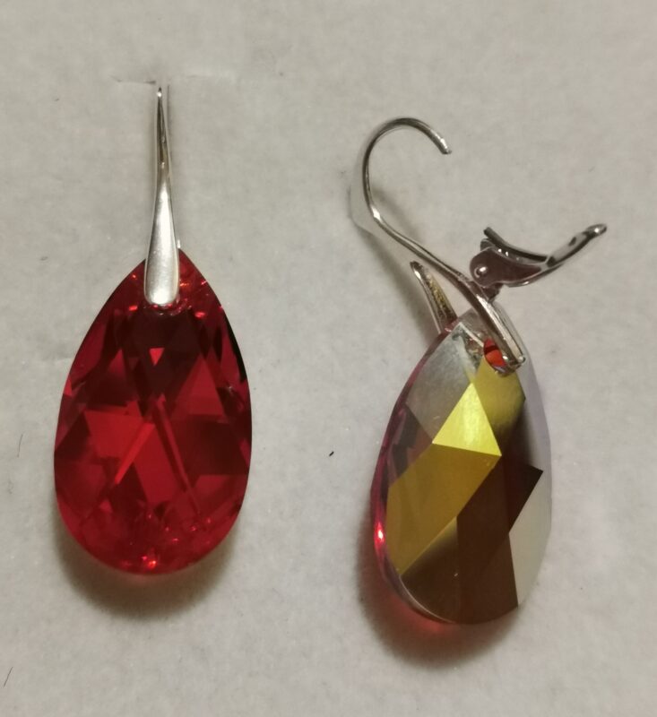 Cercei Argint 925 si Swarovski Picatura 22mm