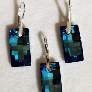 oznorCO Set Cercei si Pandantiv din Argint 925 si Elemente Swarovski Urban