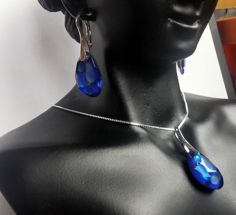 Set Argint 925 si Swarovski forma Radiolarian