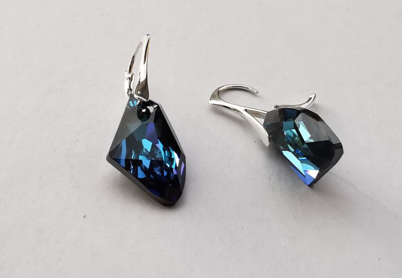 Cercei Argint 925 si Swarovski Galactic vertical