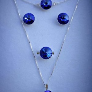 received_850602181807852 Set Argint 925 si Swarovski Rivoli Majestic Blue