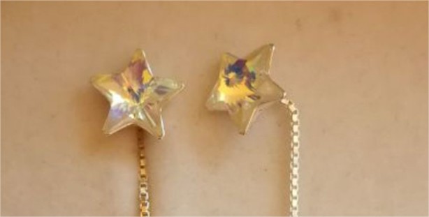 star Cercei Lantisor Fancy Star Argint 925 si cristale Swarovski