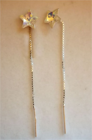 star2 Cercei Lantisor Fancy Star Argint 925 si cristale Swarovski